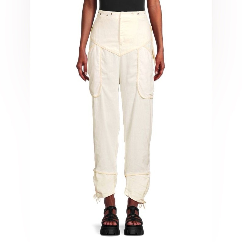 Agua Bendita Teva Tout Grommet Linen Blend Pants Size M